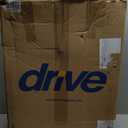 Drive Medical 10257BL-1 4 Wheel Rollator Walker With Seat, Steel Rolling Walker, Height Adjustable, 7.5" Wheels, Removable Back Support, 300 Pound Weight Capacity, Blue