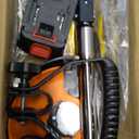Electric Weed Wacker Cordless with Wheels,21V Lightweight Electric Weed Eater Battery Powered,4 in 1 Grass Trimmer/Brush Cutter/Lawn Edger/Lawn Mower,No String Trimmer Battery Operated for Garden Yard