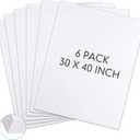 Kathfly 6 Pack Large White Foam Boards 30 x 40 x 3/16" Thick Acid Free Foam Core Board Double Sided Rigid Poster Foamboard for Art Craft Projects Presentation Signage Painting Wedding School Display