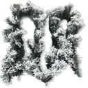 Christmas Countdown, 1pc 274cm/107.87inches Snow Flocked Garland, Artificial Christmas Decorations Decor Realistic DIY (Green White)
