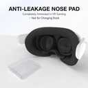 APEXINNO VR Silicone Face Pad Cover for Meta Quest 3 Sweat Guard, Light Blocker, Anti-Leakage Nose Pad, Comfortable Face Cushion, Only Face Cover (Not Compatible with Quest 3S)