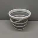 Craftend Collapsible Bucket 10L 2.6 Gallon Cleaning Bucket Mop Bucket Folding Foldable Portable Small Plastic Water Supplies for Outdoor Garden Camping Fishing Car Wash Space Saving - Gray