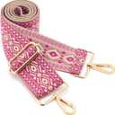 Wide Shoulder Strap Adjustable Replacement Belt Guitar Style Crossbody Bag Handbag Strap Multicolor Canvas Straps(Wide:2in)(Color20)