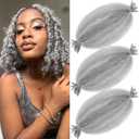 Marley Twist Braiding Hair Extensions Afro Spring Twist Hair 12 Inches Grey Cuban Twist Marley Hair Island Micro Springy Afro Kinky Twist Crochet Hair Braiding