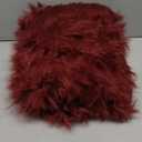 duduta Burgundy Faux Sheepskin Runner Rug 2x6 ft, Fluffy Shag Bedroom Dorm Rug Decor Fur Seat Couch Covers Washable