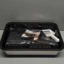 Stainless Steel Cat Litter Box Large High Sided Open Top Anti Splashing Easy to Clean Kitty Litter Tray for Indoor Cats Multi Cat Households Durable Proof Odorless 19.7 x 13.8 x (Black)