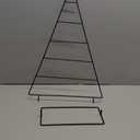 16 Inch Ornament Display Stand Metal Xmas Decorative Tabletop Ornament Christmas Tree Shaped Display Stand Holder Hooks Farmhouse Christmas Tree for Xmas Balls Decorations Hanging (Black)