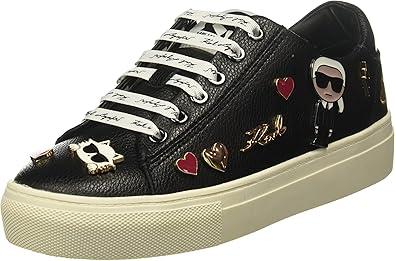 Karl Lagerfeld Womens Cate Pins Lace Up Sneaker, 9M
