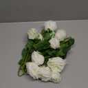 White Artificial Roses with Long Stems, 12Pcs Realistic Roses Artificial Flowers, Faux Roses | Bulk Fake Flowers for Home Decor, Wedding Party Table Centerpieces, DIY Bouquet