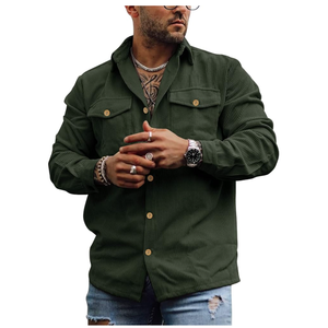 COOFANDY Men's Corduroy Shirt Casual Button Down Shirt Jacket Lightweight Shacket Size S