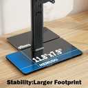 Single LCD Computer Monitor Free-Standing Desk Stand Mount Riser for 13 inch to 32 inch screen with Swivel, Height Adjustable, Rotation, Vesa Base Stand Holds One (1) Screen up to 77Lbs(HT05B-001))