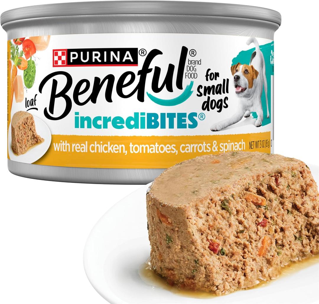 2 x Beneful Purina IncrediBites Small Breed Wet Dog Food Loaf Chicken (12) 3 oz (EXP 05/31/28)