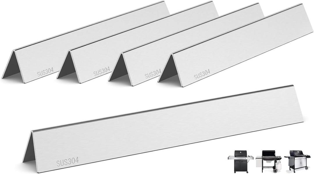 QuliMetal 304 Stainless Steel 22.5" Flavorizer Bars for Weber Spirit 300 Series (Side Knobs) Fits Spirit E310, E320, Genesis Silver Gold Platinum B/C, Replacement for Weber 7536/7537
