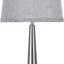 PARTPHONER Cordless Table Lamp, 5000mAh Battery Rechargeable Touch Lamp, 3-Level Brightness Bedside Lamps, Modern Portable Design, Battery Operated Desk Lamp for Patio Camping, Dining, Home, Nickel