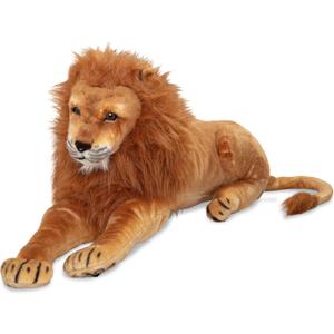 Melissa & Doug Giant Lion Stuffed Animal Plush Toy (Over 6 Feet Long) - Lifelike Plushie Lion for Pretend Play and Room Decor, Toddler Toys for Ages 3+, 31.7 x 20.7 x 10.7