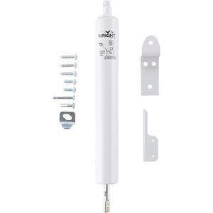Wright Products Light Duty Screen Door Closer with Head Jamb Bracket  Pneumatic Door Closer, Adjustable Closing Speed, and Hold-Open Washer (Transitional, White)