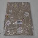 Pioggia Heavy Weight Vinyl Tablecloth Waterproof Oil-Proof PVC Table Cloth Stain-Resistant Easy Care Plastic Table Cover for Indoor and Outdoor (Brown Flower, 54 x 70 Inch)