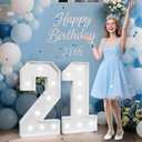 3FT 21 Marquee Numbers, 21 Light up Numbers for Party, 21st Birthday Decorations for Her Him, Big 21 Sign with Light for Anniversary, Birthday Backdrop Decor