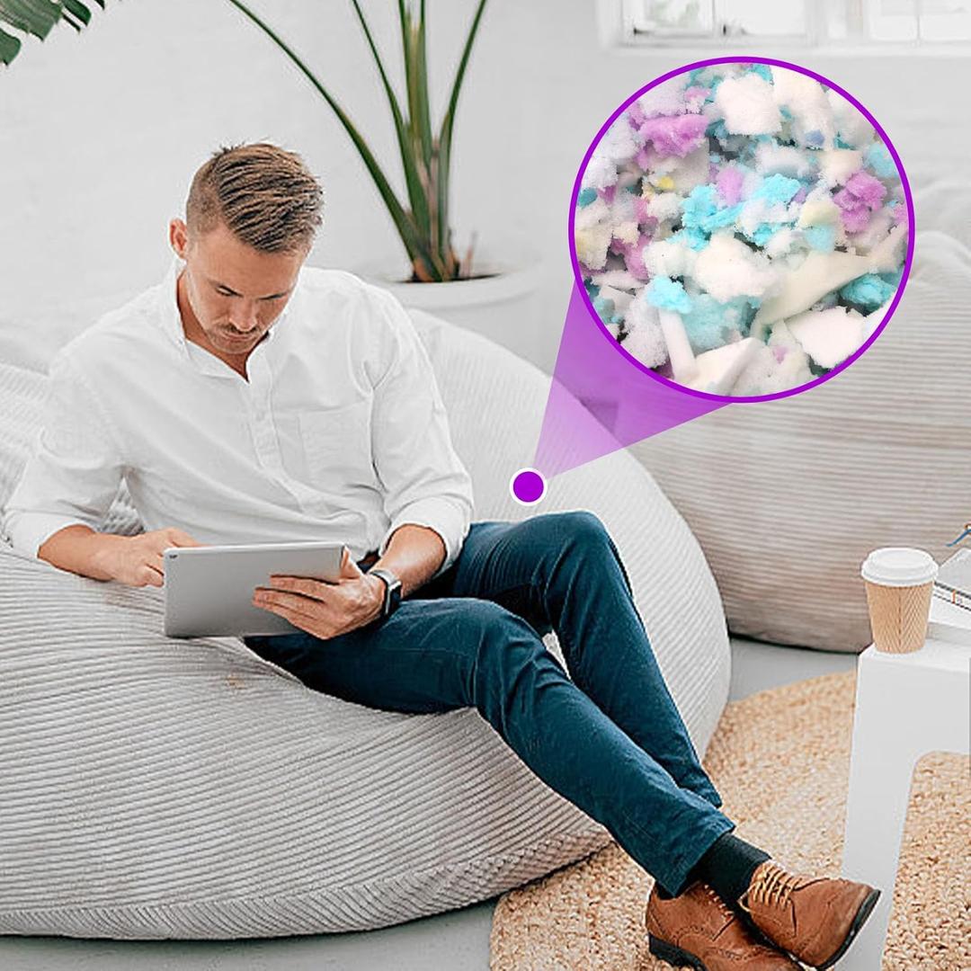 BBGDIPG 10 LBS Shredded Memory Foam Filling, Random Color Bean Bag Chair Filler, Comfortable and Soft Beanbag Filling Suitable for Various Pillows/Punching Bag/Couch Cushions/Pouf/Dog Bed (10, Pounds)