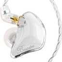BASN Bmaster Triple Drivers in Ear Monitor Headphone with Two Detachable Cables Fit in Ear Suitable for Audio Engineer, Musician (White)