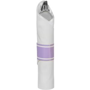 Lavender Premium Rolled Cutlery Set (10 Count) - Includes Fork, Knife, & Spoon - Perfect for Parties & Special Events