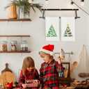 Dinosaur Christmas Tree Hand Towels Set of 2 for Kids Boys Bathroom,Dinosaur Kitchen Kids Bathroom Decor 16x24 Inches