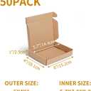 PHAREGE 6x4x1 inch Shipping Boxes Bulk 50 Pack Brown, Tab Lock Tuck Top Mailer Boxes for Packaging Small Business, Small Cardboard Gift Boxes for Wrapping Mailing Present