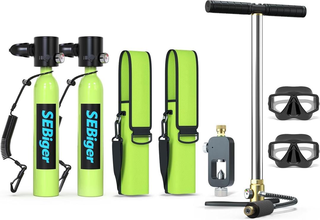 Diving Tank with DOT Certification Reusable Scuba 0.5L Pony Bottle Support Dive Time Diving Cylinder Suitable for Underwater Work/Underwater Recreation
