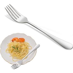 8-Piece 6.7 Inch Salad Forks Set,Durable Dishwasher Safe Stainless Steel Dessert Forks,Silverware Fork,Flatware Fork For Home Kitchen