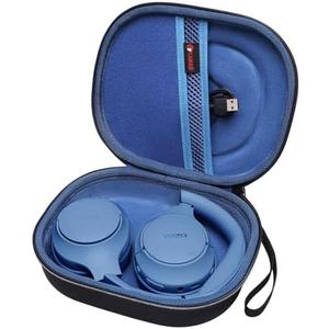 XANAD Hard Case for Bose QuietComfort, QC Ultra, QC 45, QC 35, QC45 SE, QC SE Wireless Noise Cancelling Headphones, Soundcore H30i On-Ear Headphones（Outer Black+Inner Blue）