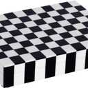 Handicrafts Home Decorative Box 8x6 Photo Storage Box, Jewelry Organizer, Modern Decorative Storage Box with Lid, Bohemian Table Dcor, Vintage Keepsake Box for Shelf or Coffee Table Dcor (Puzzle - Check)