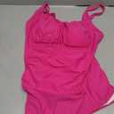 Aqua Eve One Piece Bathing Suit for Women Tummy Control Swimsuit Slimming Vintage Swimwear (Pink, M)