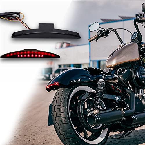 DREAMIZER Black Chopped Fender Edge Motorcycle LED Running Brake Rear Tail Light Compatible with Harley Sportster XL 883N 1200N XL1200V XL1200X