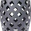 Vipush Outdoor Lace Cut Iron Side Table, Patio Garden Stool Coffee End Table Nightstand for Small Spaces, Living Room, Front Porch, Poolside, Gray (Grey)