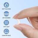 Nose Pads for Glasses, Anti-Slip Silicone Eyeglass Nose Pads, 2.5mm Heightened Airbag Cushions, Comfortable D-Shaped Adhesive Replacement Nose Pad for Sunglasses (5 Black Pairs)