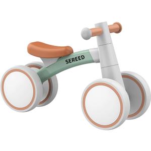 SEREED Baby Balance Bike for 1 Year Old Boys Girls 12-24 Month Toddler Balance Bike, 4 Wheels Toddler First Bike, First Birthday Gifts (Green)