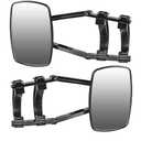 Universal Clip-on Towing Mirrors Extended Mirrors for Towing 360 Degree Rotation Adjustable Towing Mirror, Black, 2 Pieces