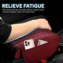 wuyaoyao Car Center Console Cover, 12.2"8.27"1.97" Leather Center Console Protector, Auto Armrest Pad with 2 Storage Pocket, Universal Armrest Cover Cushion for Most Cars, Trucks, SUVs (Red)