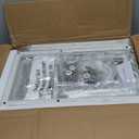 Furologee White Entryway Table, 38'' Console Sofa Table with 3 Fabric Drawers, Industrial Entry Way Table with Storage Shelves, Display Shelf for Living Room, Hallway, Entrance, Foyer