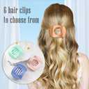 2 x 6Pcs Flat Hair Clips for Women,Volume Flat Top Rainbow Colorful Clip for Thick or Thin Hair,Picura Large Hair Claw Clips Strong Hold No Slip Hair Barrettes (Bight Colorful Style)