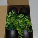 Der Rose Fake Plants 4 Packs Artificial Plants Small Faux Plants Black Bathroom Accessories for Halloween Bathroom Home Kitchen Coffee Table Office Desk Decor Indoor (Green)