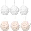 Soulchen 6 Pcs Farmhouse Rustic Crochet Christmas Ball 3.5 Inch Neutral Christmas Ornaments Handmade Chunky Knitted Cozy Xmas Tree Decor Ball Neutral Hanging Decoration for Xmas Tree(Coffee)
