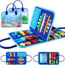 Fidget Blanket for Adults, Dementia Activities Busy Board with Calming Focus, Portable & Travel-Friendly for Seniors, a Thoughtful Gift