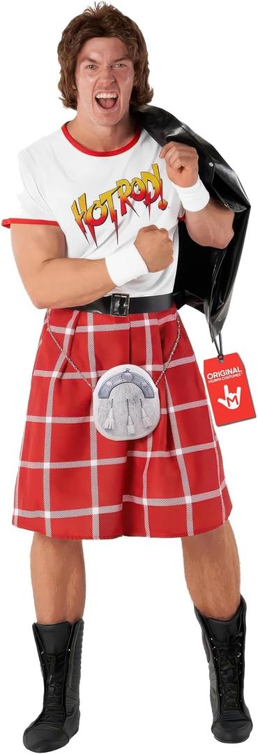 Morph Rowdy Roddy Piper Costume Men, Wwe Elite Roddy Piper Wwe Costume Adult Men, Wwe Wrestling Costumes For Adults (X-Large)