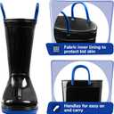 K KomForme Girls Boys Rain Boots Waterproof with Easy on Handles for Toddler/Little Kid/Big Kid