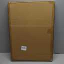 WREVERW Rustic Wood Frame Wall Decor, Distressed White Floral Carved Design, Vintage Windowpane Farmhouse Decor with Acrylic Reflective Surface for Living Room Bedroom Bathroom, 16"x22"