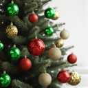 Annecy Christmas Tree Ornaments - 36 PCS Shatterproof Christmas Ball Ornaments Set for Holiday, Wreath & Party Decorations (Multi-Size, Red, Green, Gold)