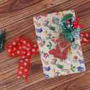 Aimyoo Blue Kraft Christmas Wrapping Paper Bundle, Kids Xmas Gift Wrap Paper Set, Stockings Santa Deers Candy Canes Snowman Designs,17 in x 16 ft per Roll