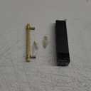 2 Pack Solid Brass Cabinet Pulls, 5" Inch (128mm) Hole Centers Gold Knurled Textured Cabinet Bar Handles for Drawer Bathroom Kitchenroom Cabinet Hardware