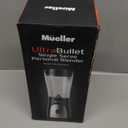 Mueller Personal Blender for Shakes and Smoothies with 15 Oz Travel Cup and Lid, Juices, Baby Food, Heavy-Duty Portable Blender & Food Processor, Grey